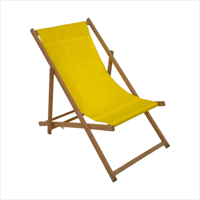 Liegestuhl Holz gelb @_oblique